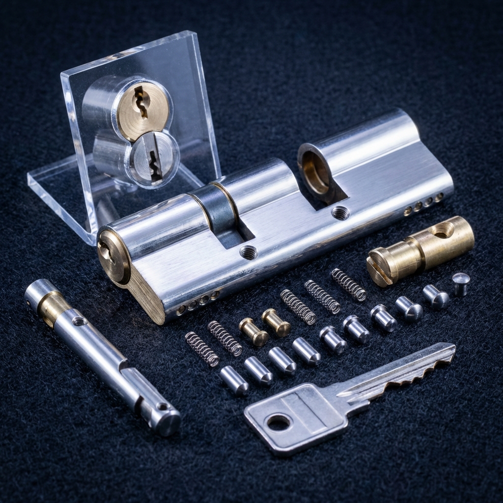 Cilindro de alta seguridad seccionado