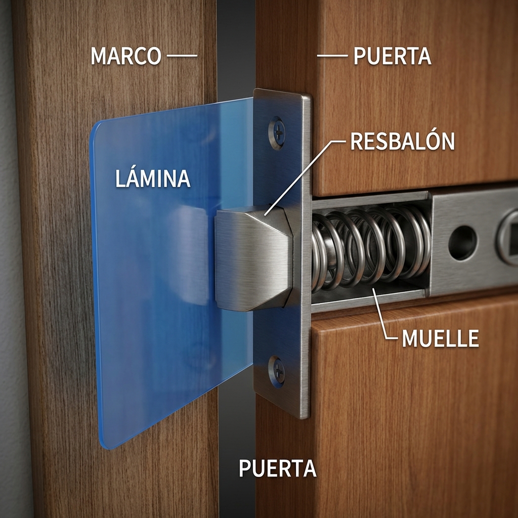 Esquema técnico corte transversal resbalón y tarjeta