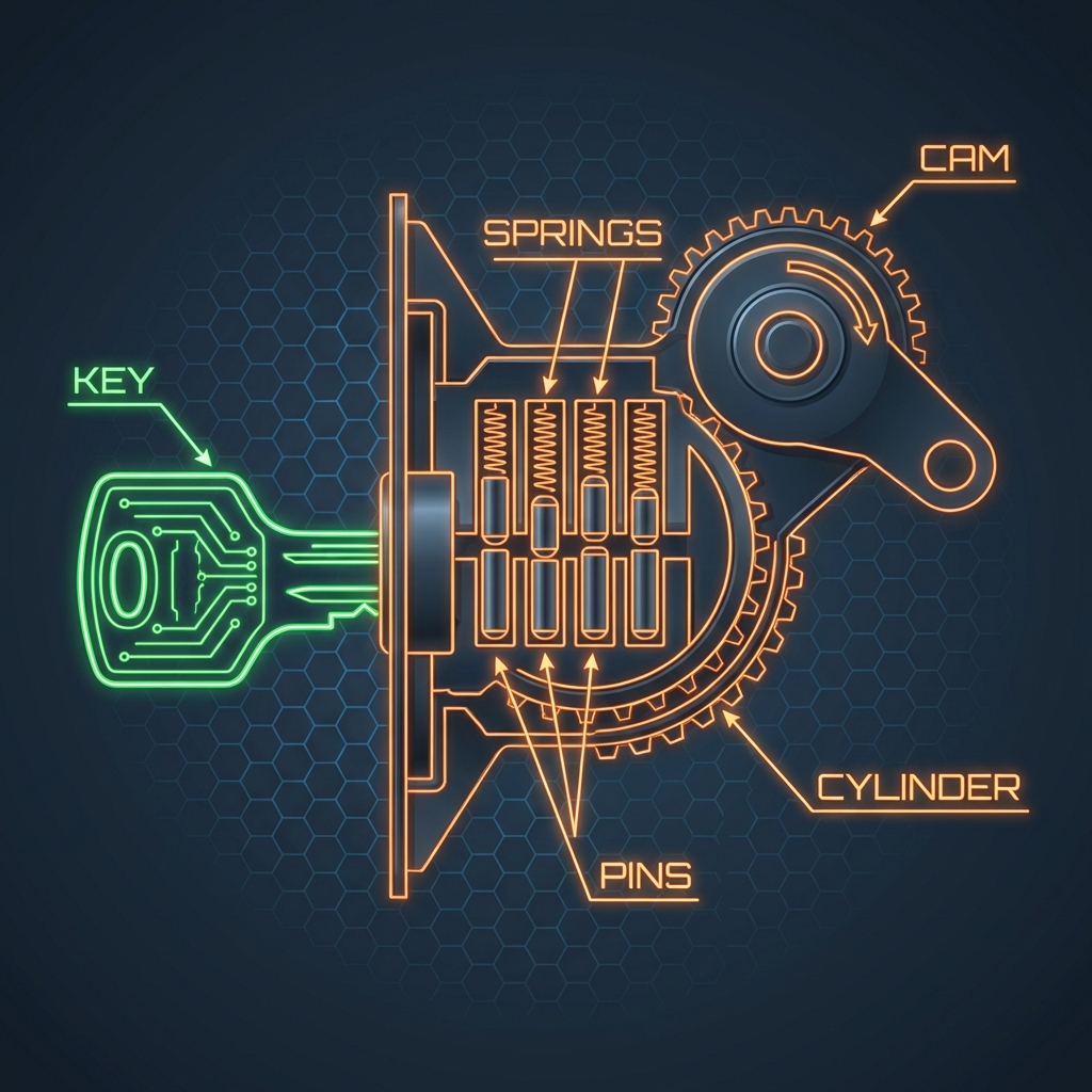 Infografía Esquema Cerradura