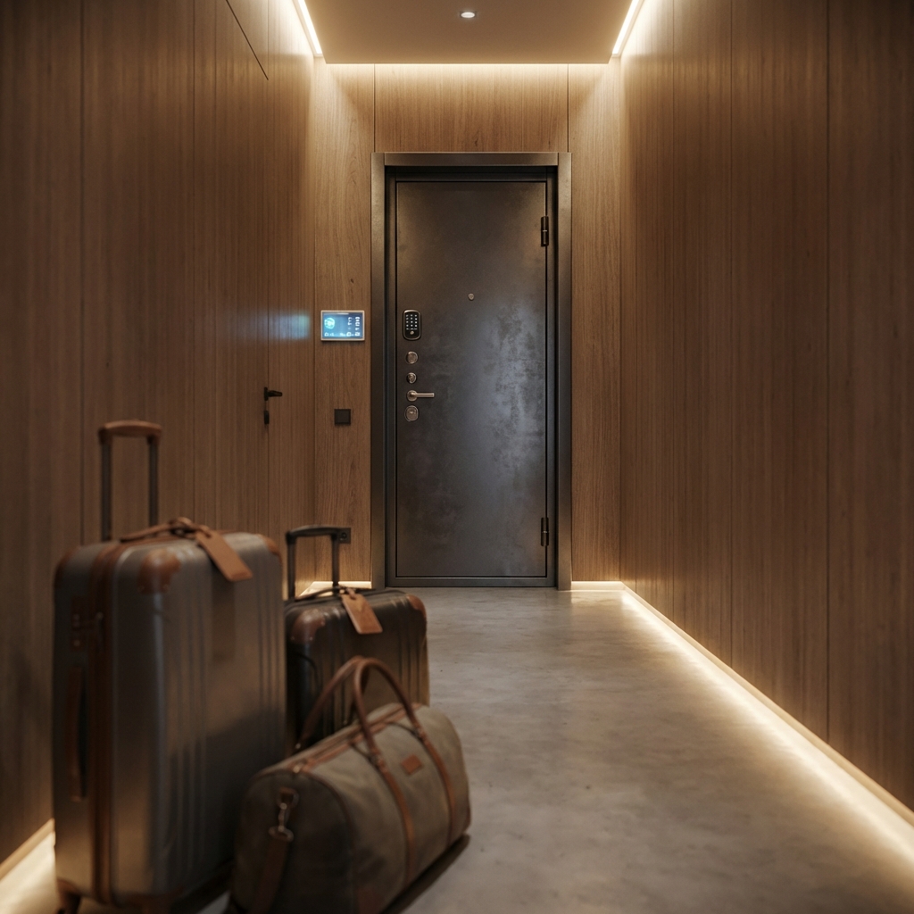 Maletas y Puerta Blindada